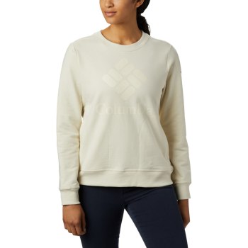 Columbia Lodge Crew, Sudaderas Creme Para Mujer | 690528-AZY